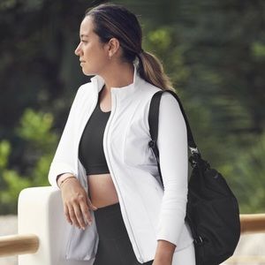 NWT Athleta Shanti Jacket in Powervita White Small
